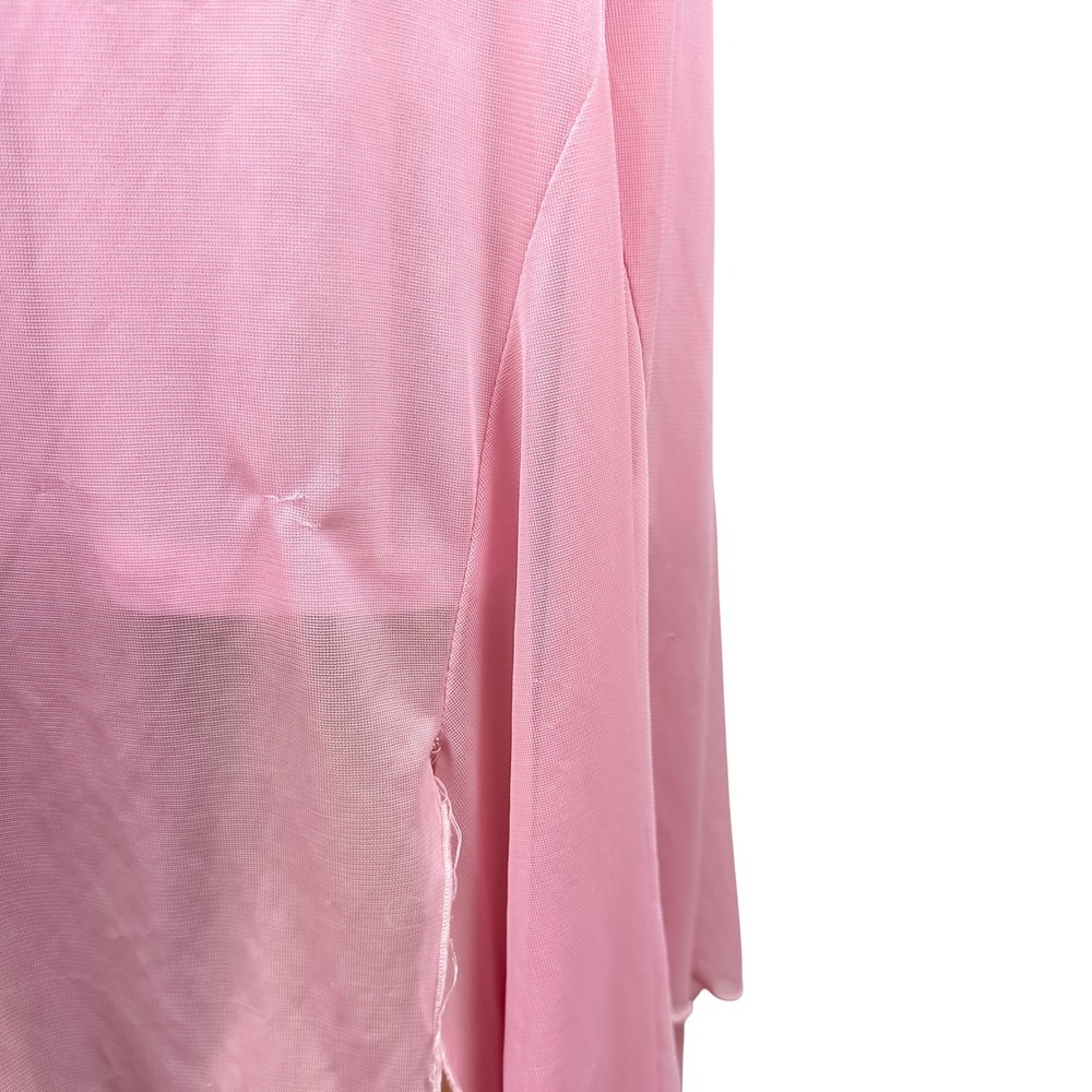 Vintage Windsor Pink Halter Dress Handkerchief Hem XS Ruched Fairy Y2K Prom - Picture 9 of 16